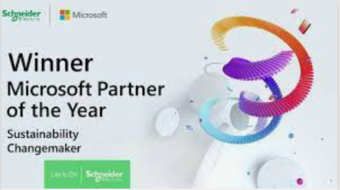 Spoločnosť Schneider Electric získala cenu Microsoft Sustainability Changemaker Partner of the Year za rok 2021