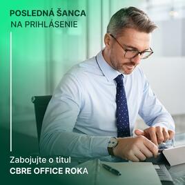 Posledná šanca prihlásiť priestory do CBRE Office roka!